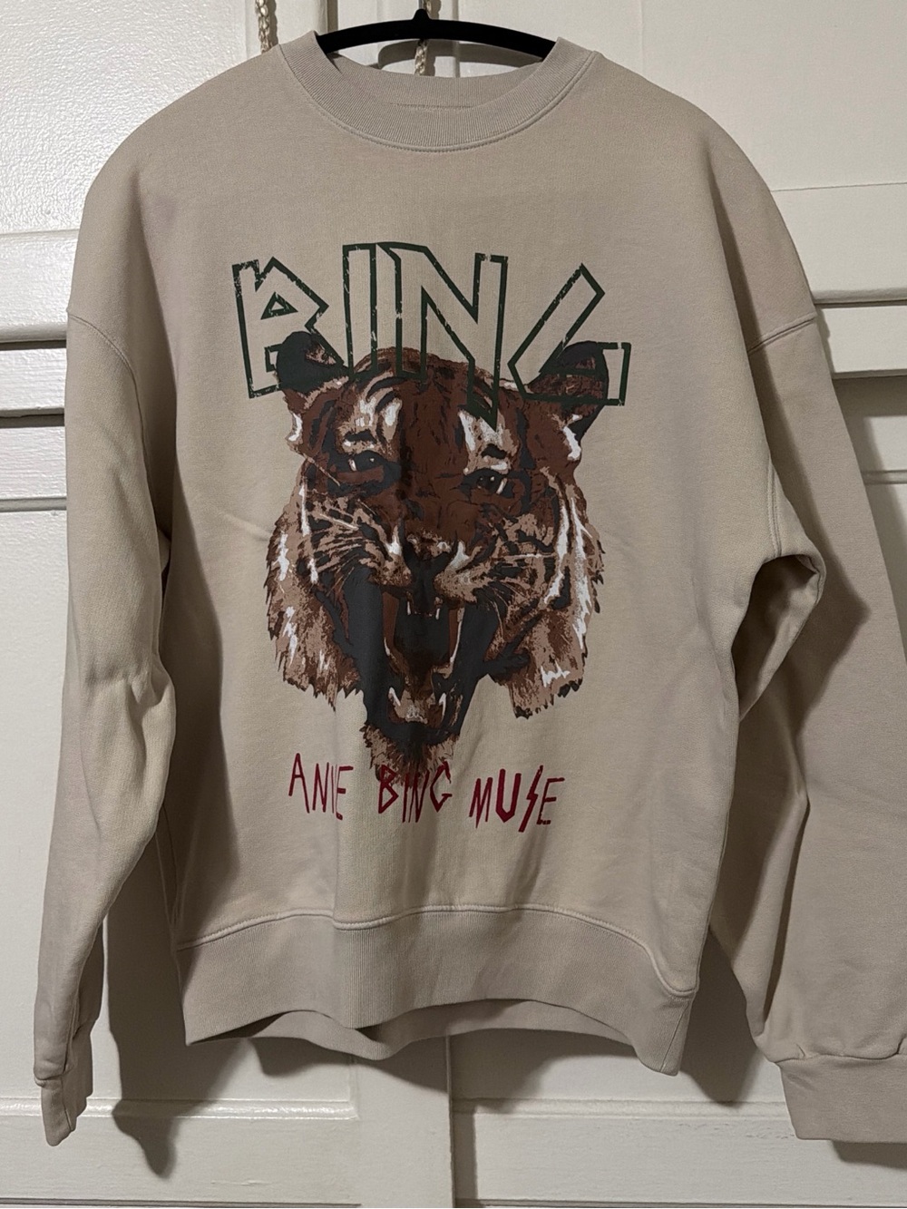 Anine Bing Tiger beige sweatshirt